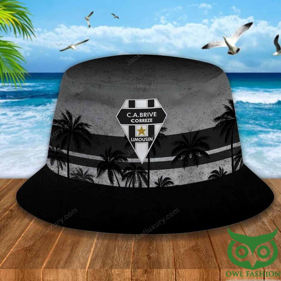 CA Brive Palm Tree Black Bucket Hat