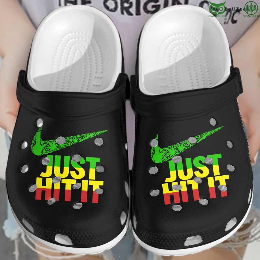 Cannabis x Nike Just hit it logo Custom Clogs