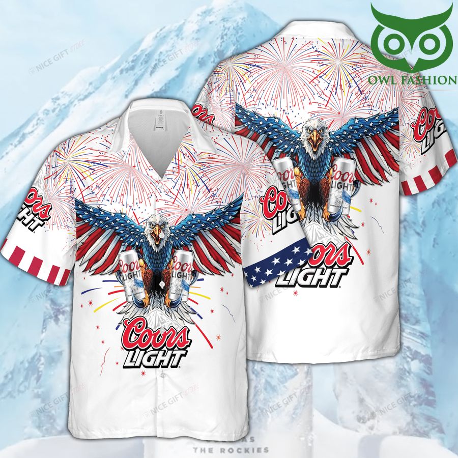 18 Coors Light American feeling vibe 3D Hawaiian shirt for summer 1