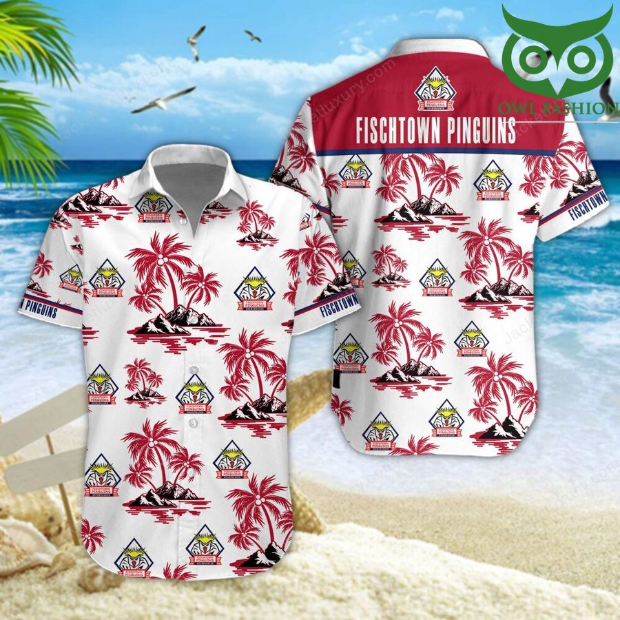 Fischtown Pinguins Champion Leagues aloha summer tropical Hawaiian shirt 