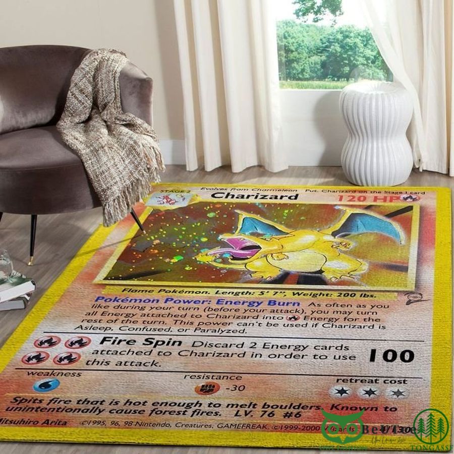 49 Pokemon Charizard Power Info Carpet Rug