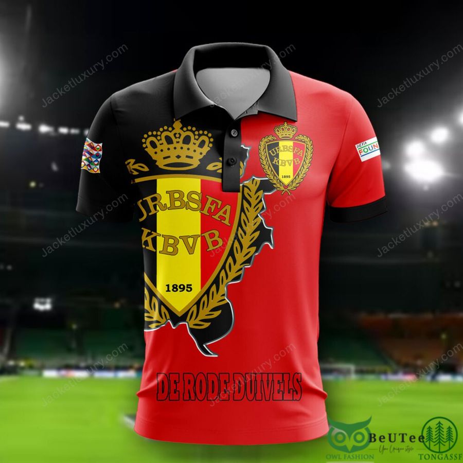 20 Belgium National Euro Football 3D Polo T shirt Hoodie