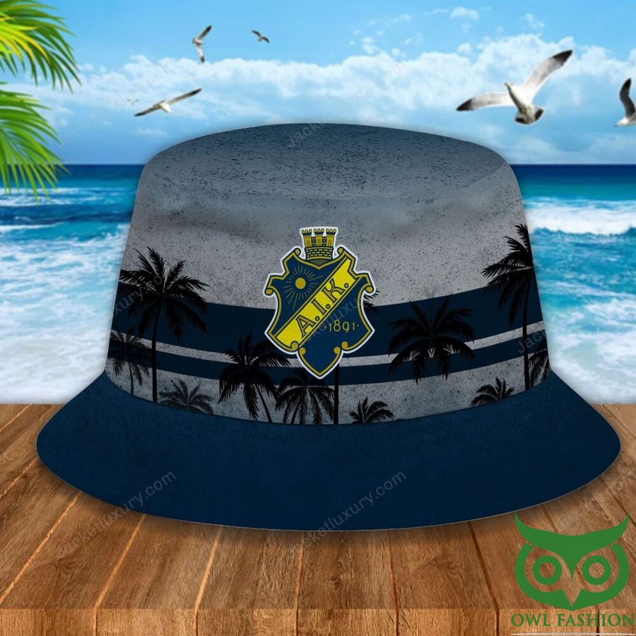 AIK Fotboll Palm Tree Dark Blue Bucket Hat