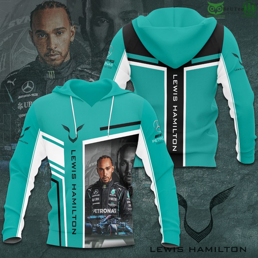 Lewis Hamilton x Mercedes Petronas turquoise 3D shirt
