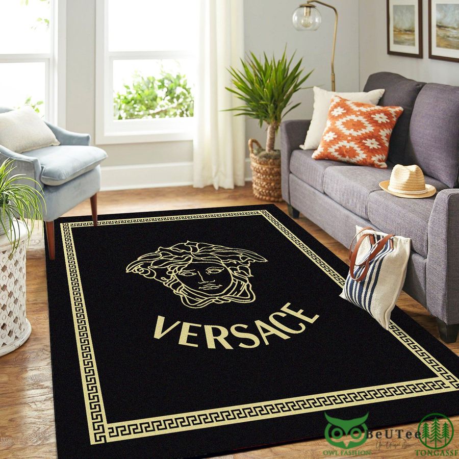 Luxury Versace Greca and Medusa Head Carpet Rug