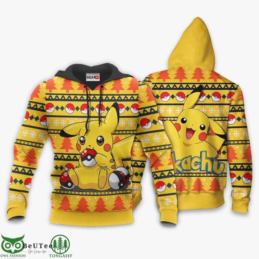 Pikachu Pokeball Anime Pokemon Hoodie Ugly Sweater