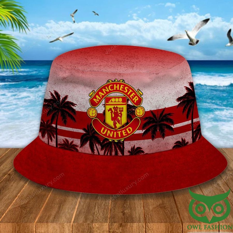 Manchester United Palm Tree Red Bucket Hat