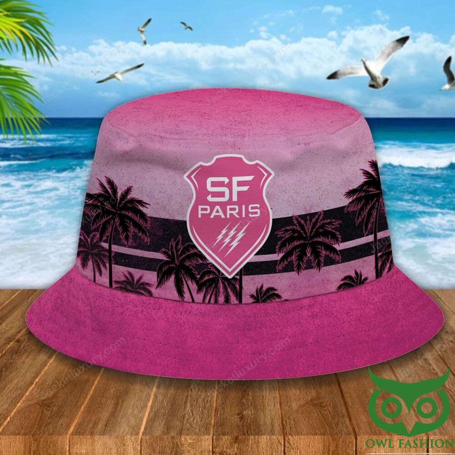 Stade Francais Palm Tree Pink Bucket Hat
