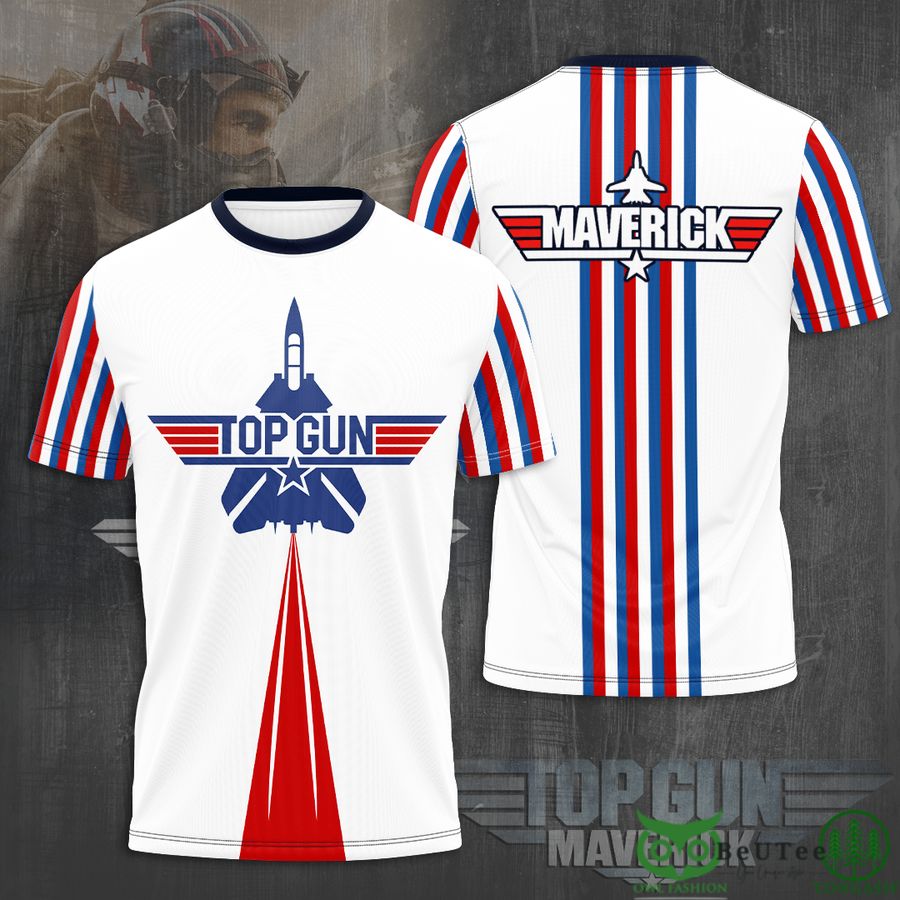 Top Gun Maverick Tom Cruise Airplane 3D T-shirt