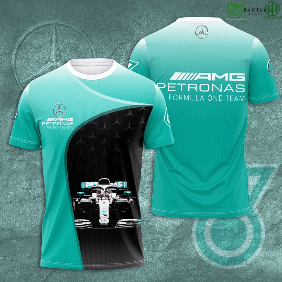 Mercedes Petronas racing turquoise light 3D T-Shirt