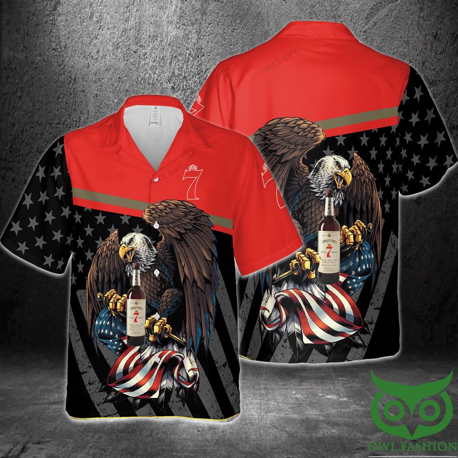 Seagram's America Flag Eagle Hawaii 3D Shirt