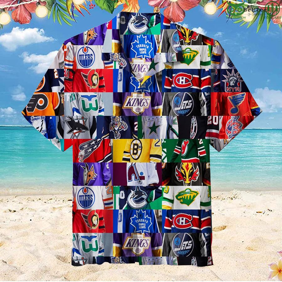 All NHL Logo Reverse Retro Jerseys Hawaiian shirt