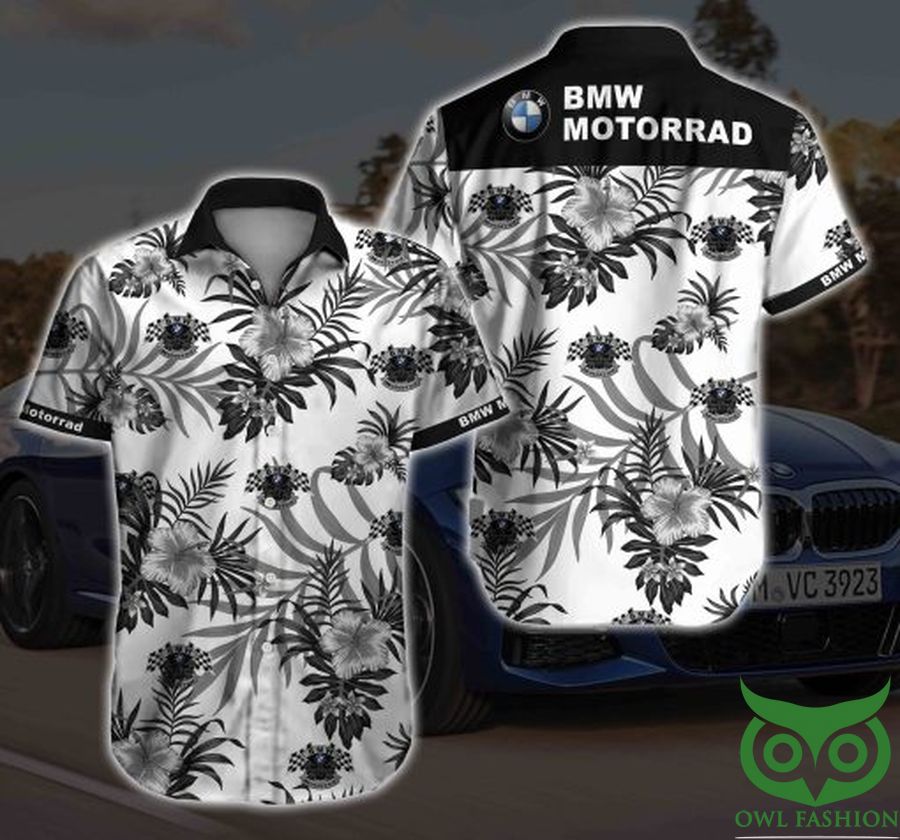 BMW Motorrad Floral Black Hawaiian Shirt