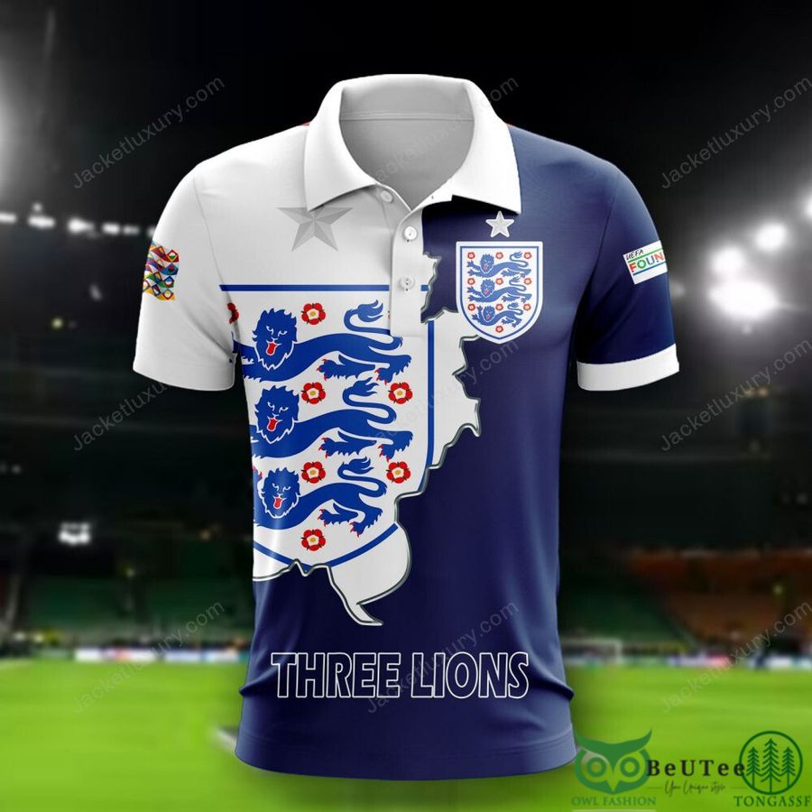 England National Euro Football 3D Polo T-shirt Hoodie