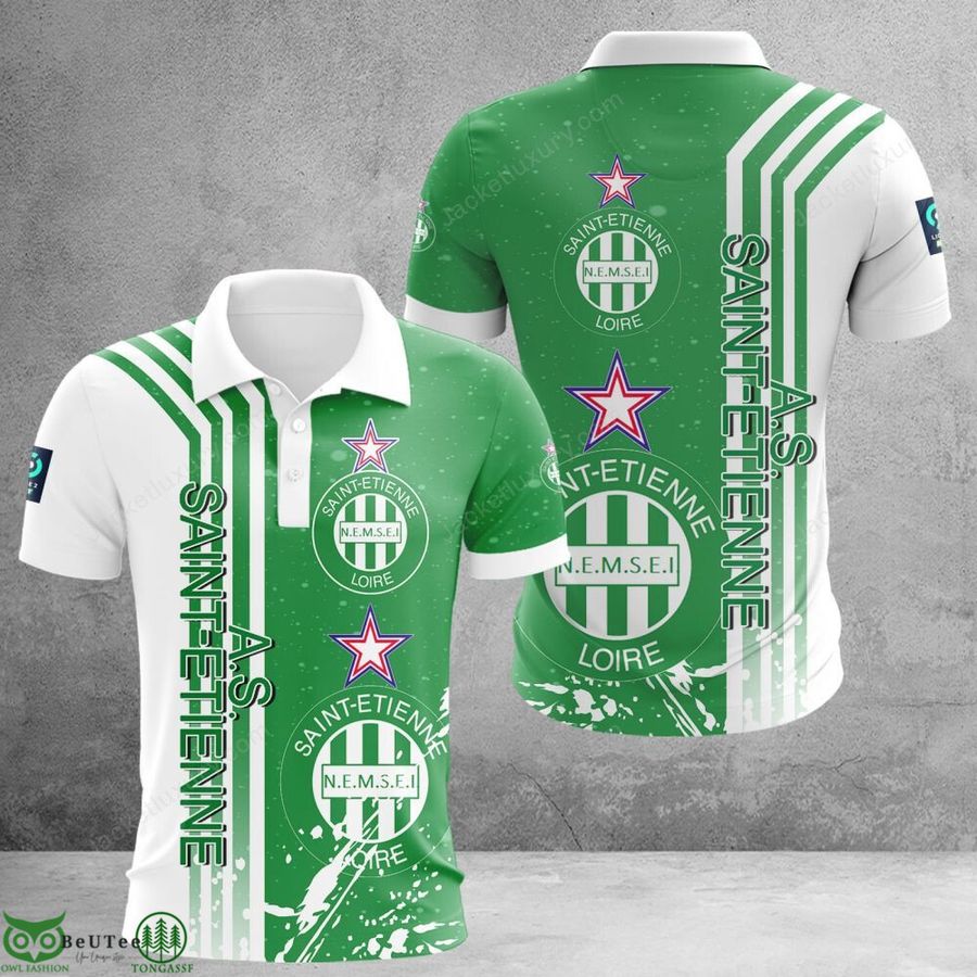 AS Saint-Étienne Ligue 1 3D Full printed Polo Hoodie T-Shirt