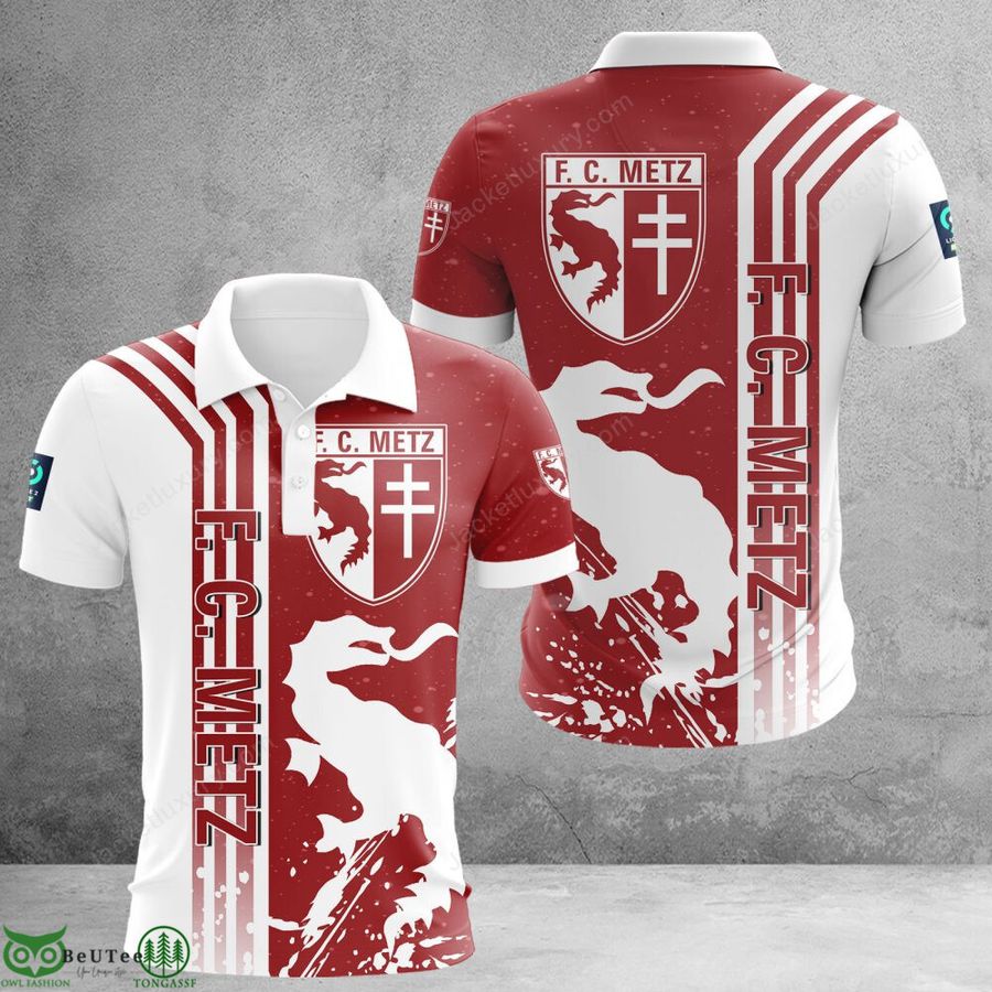 Metz Ligue 1 3D Full printed Polo Hoodie T-Shirt