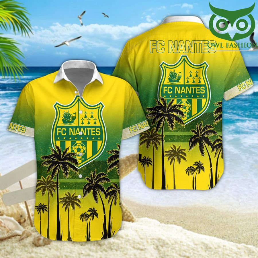 FC Nantes Champion Leagues aloha summer tropical Hawaiian shirt short sleeves