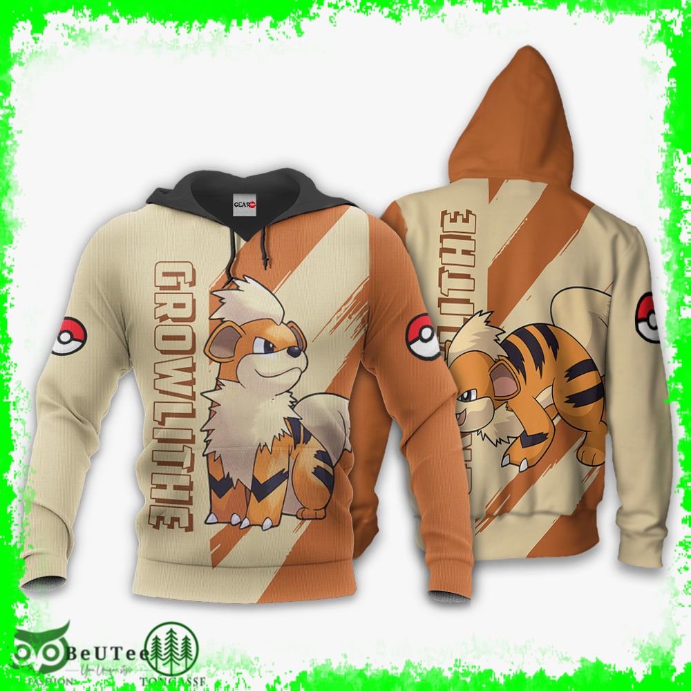Growlithe Hoodie Pokemon Anime Light Style Ugly Sweater