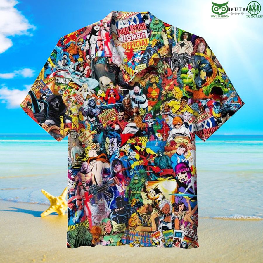 Superhero Comics Collape Hawaiian Shirt
