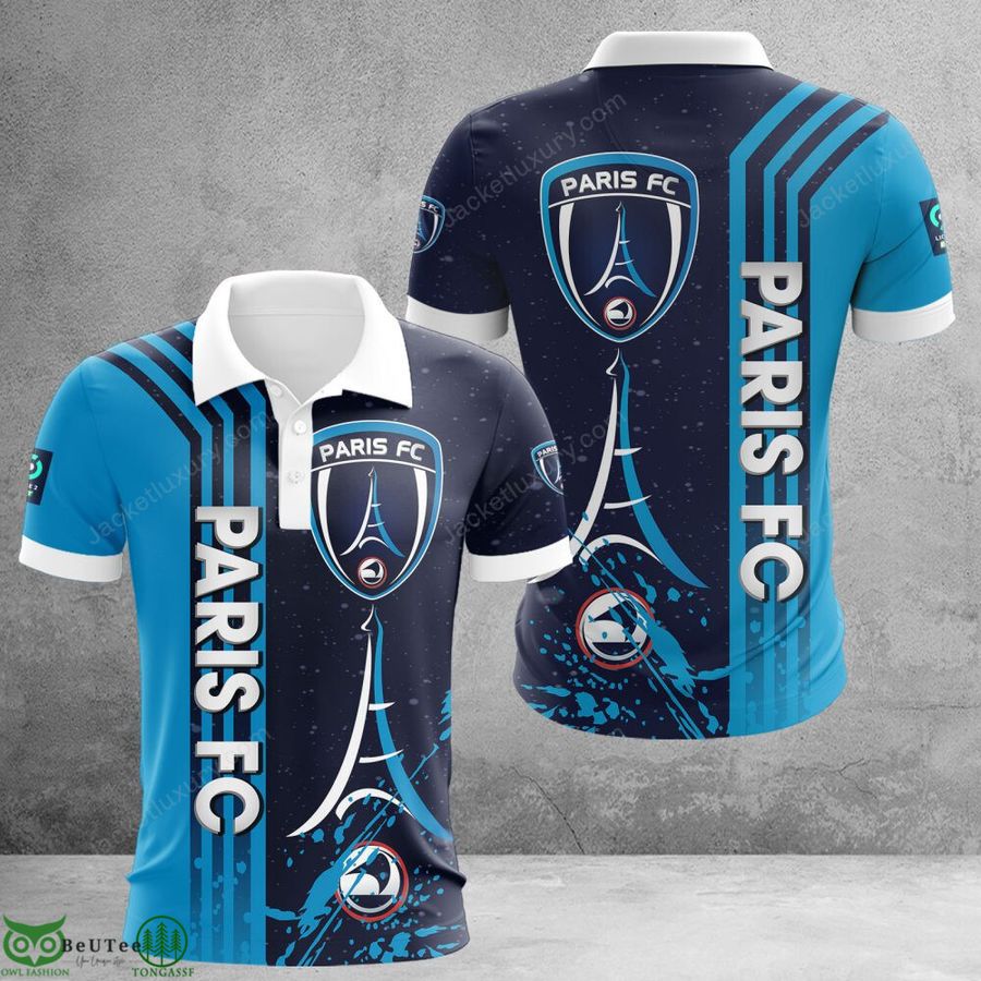 Paris FC Ligue 2 3D Full printed Polo Hoodie T-Shirt