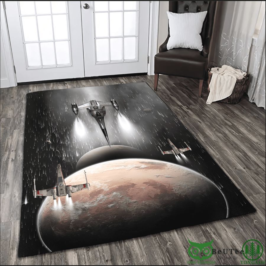 Star Wars Aircraft Black Carpet Rug