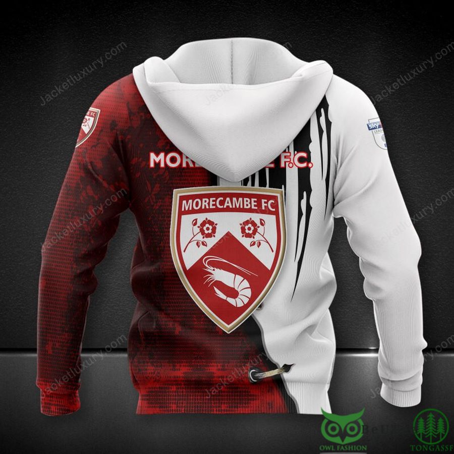 54 Morecambe F.C Black Red EFL League One 3D Printed Polo Tshirt Hoodie