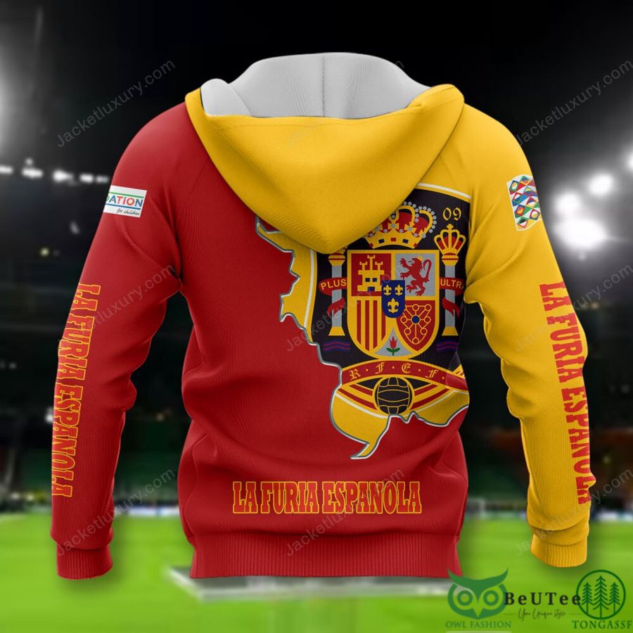 53 Spain National Euro Football 3D Polo T shirt Hoodie