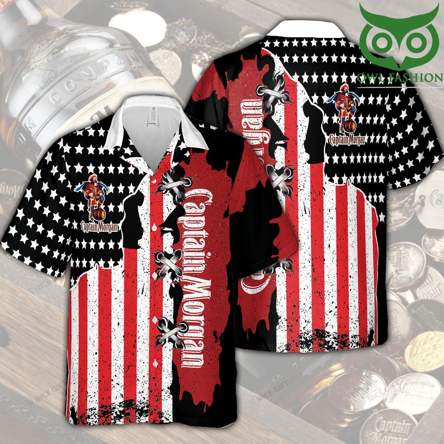 3 Captain Morgan American feeling 3D Hawaiian shirt for summer 1