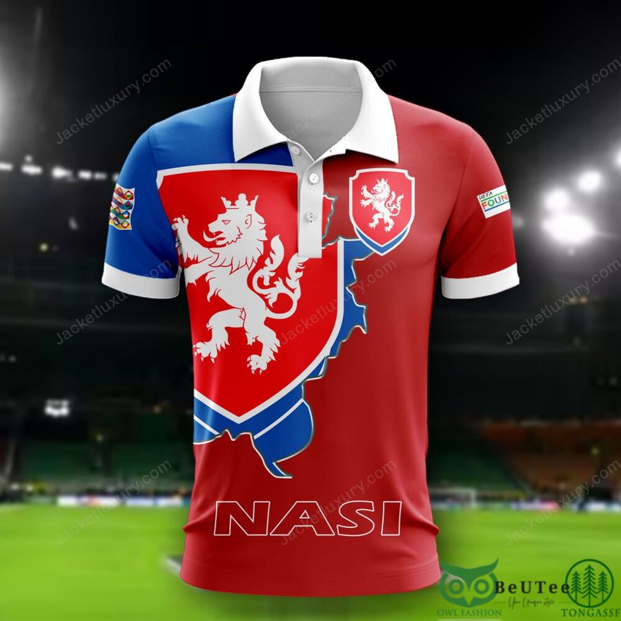 Czech Republic National Euro Football 3D Polo T-shirt Hoodie