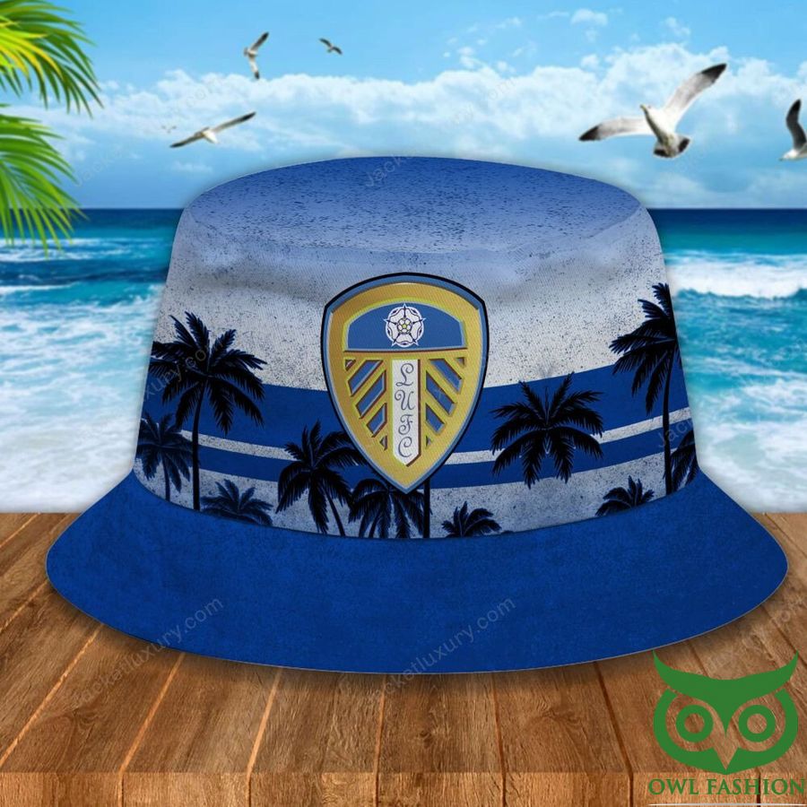 Leeds United F.C Palm Tree Blue Bucket Hat