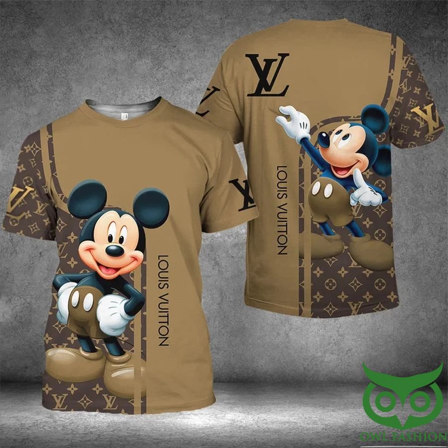Louis Vuitton Milky Brown Mickey Mouse US T-Shirt
