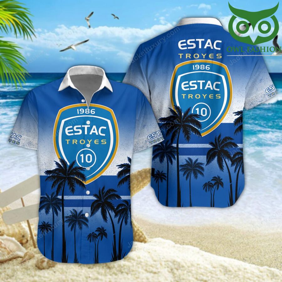 ESTAC Troyes Champion Leagues aloha summer tropical Hawaiian shirt 