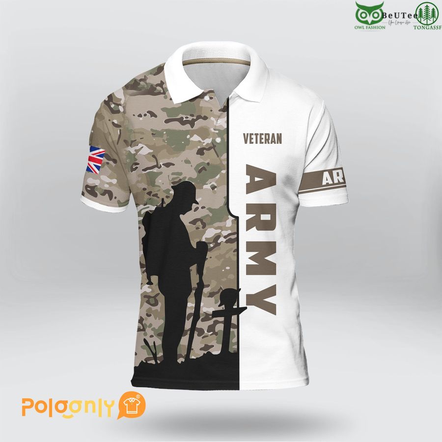 UK Army Veteran rememberance Polo Shirt 