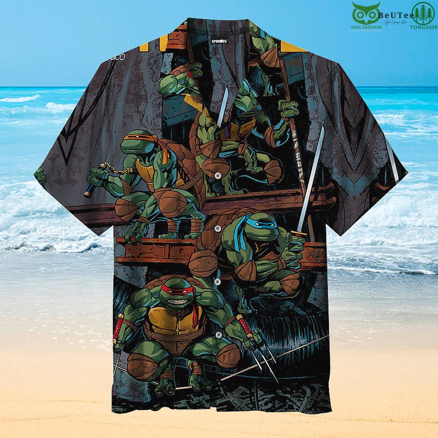 TMNT Hawaiian Shirt four anthropomorphic turtle brothers