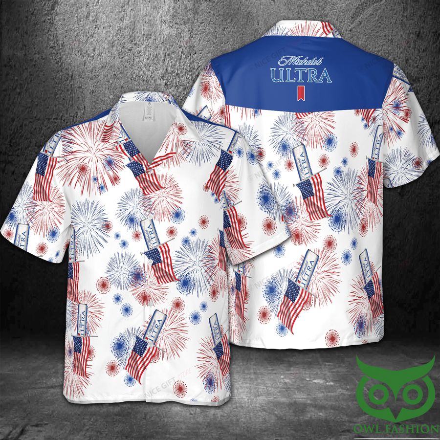 Michelob ULTRA American Flag Fireworks Hawaii 3D Shirt