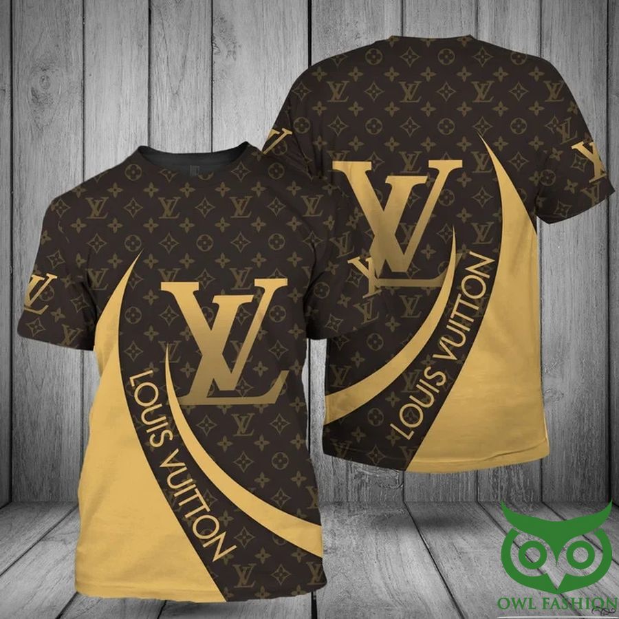 Louis Vuitton Brown with Yellow Curves US T-Shirt