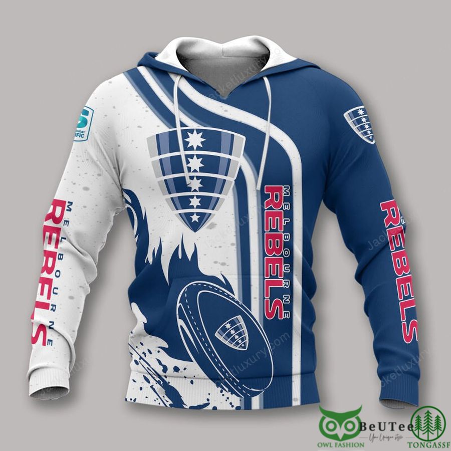 Melbourne Rebels Super Rugby Pacific 3D Printed Polo Tshirt Hoodie