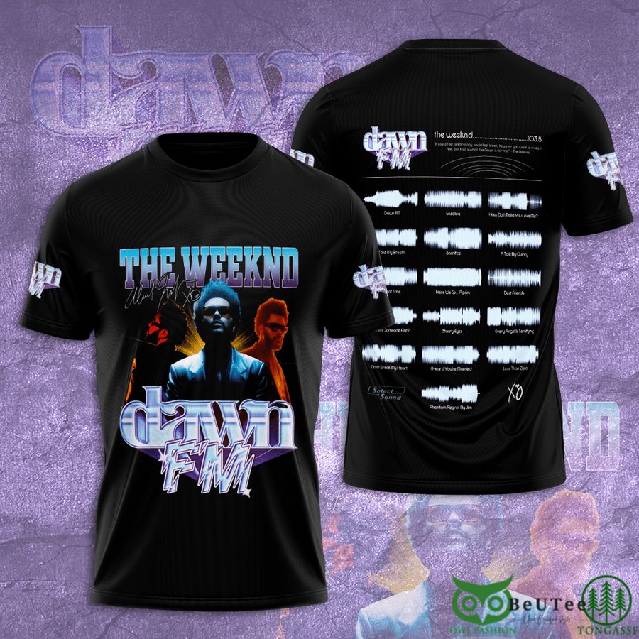 The Weeknd Dawn FM Black 3D Tshirt