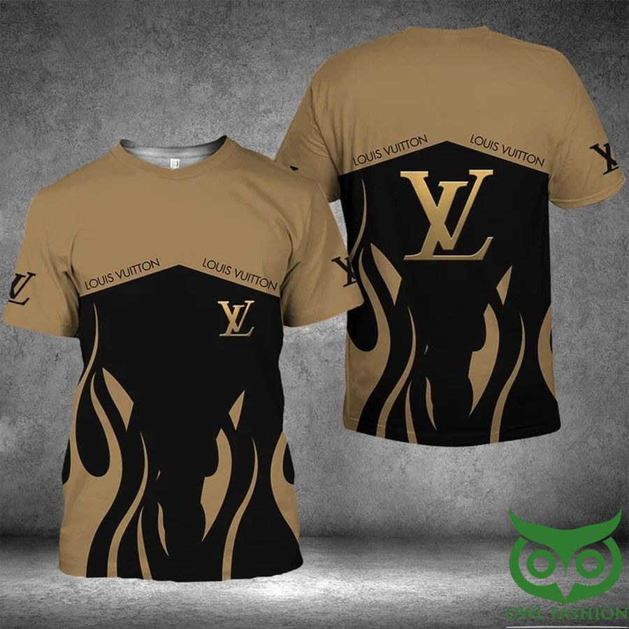 Louis Vuitton Black Light Brown Fire US T-Shirt