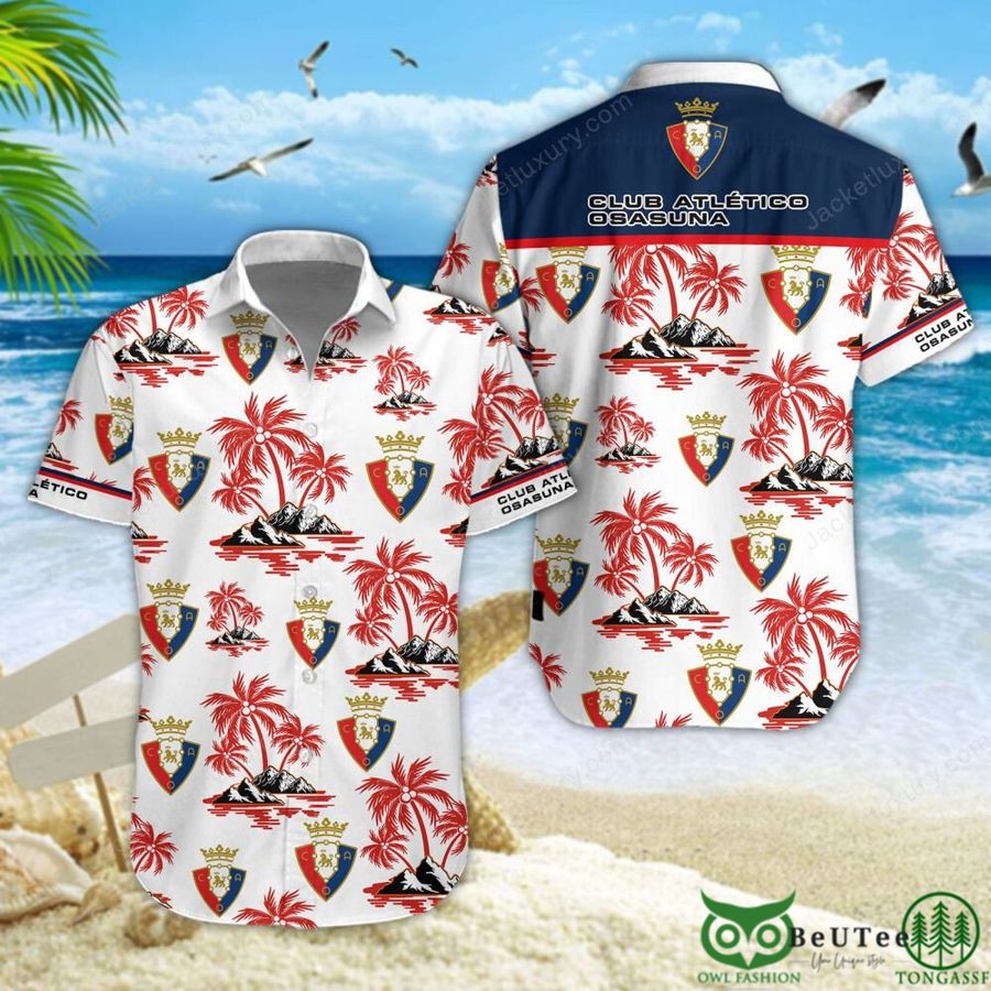 9 Club Atletico Osasuna Laliga Red Cocconut Hawaiian Shirt