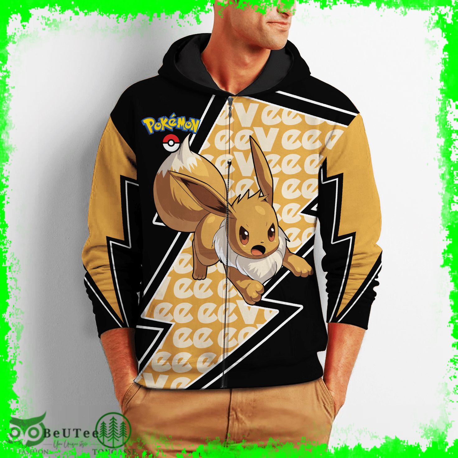 141 Eevee Zip Hoodie Pokemon Shirt Ugly Sweater