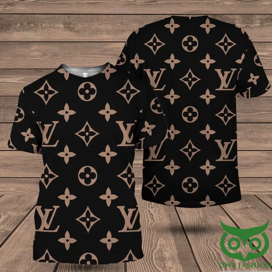 11 Louis Vuitton Beige Symbol Black US T Shirt