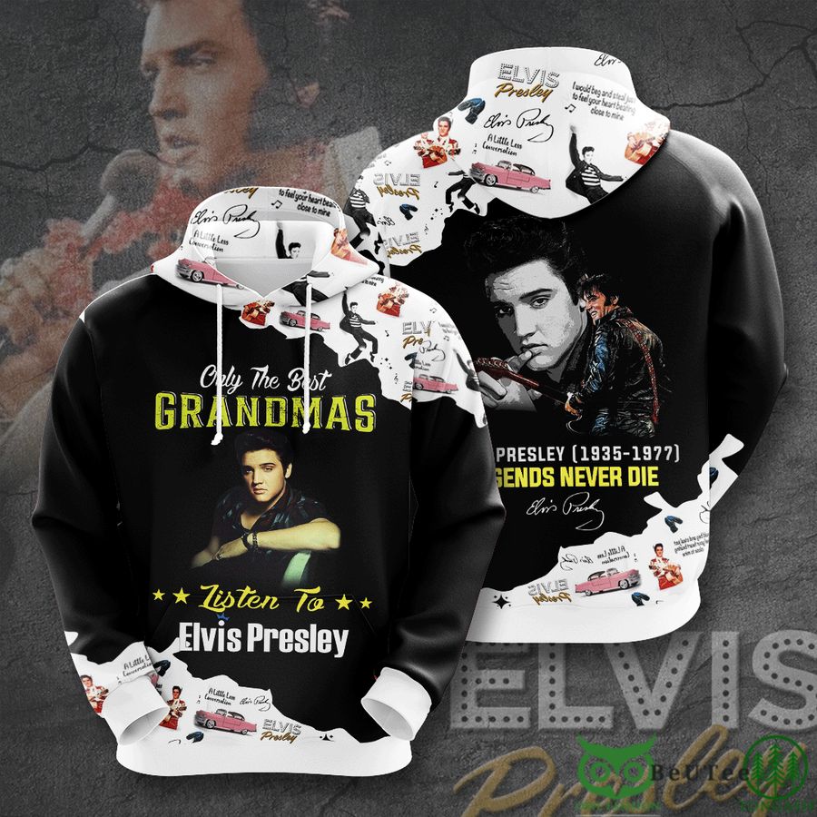 5 Elvis Presley Only The Best Grandmas Listen To EP White 3D Hoodie