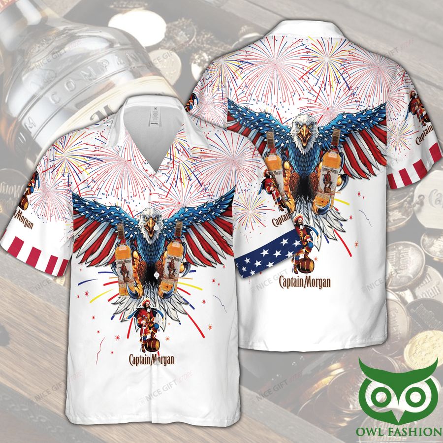 Captain Morgan Eagle Firework Hawaii 3D Shirt