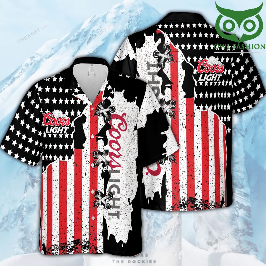 4 Coors Light American feeling tropical 3D Hawaiian shirt for summer 1