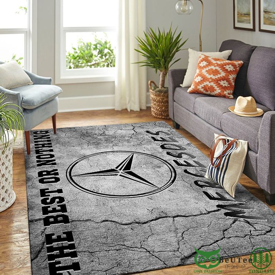 Mercedes The Best Or Nothing Gray Carpet Rug