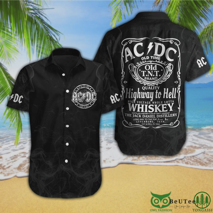 AC DC Rock Music Black Hawaiian Shirt