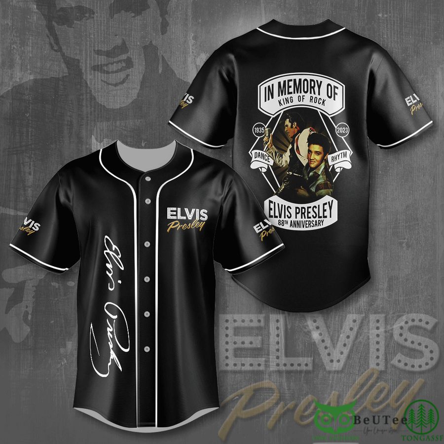 Elvis Presley The Myth The Legend Black Baseball Jersey Shirt