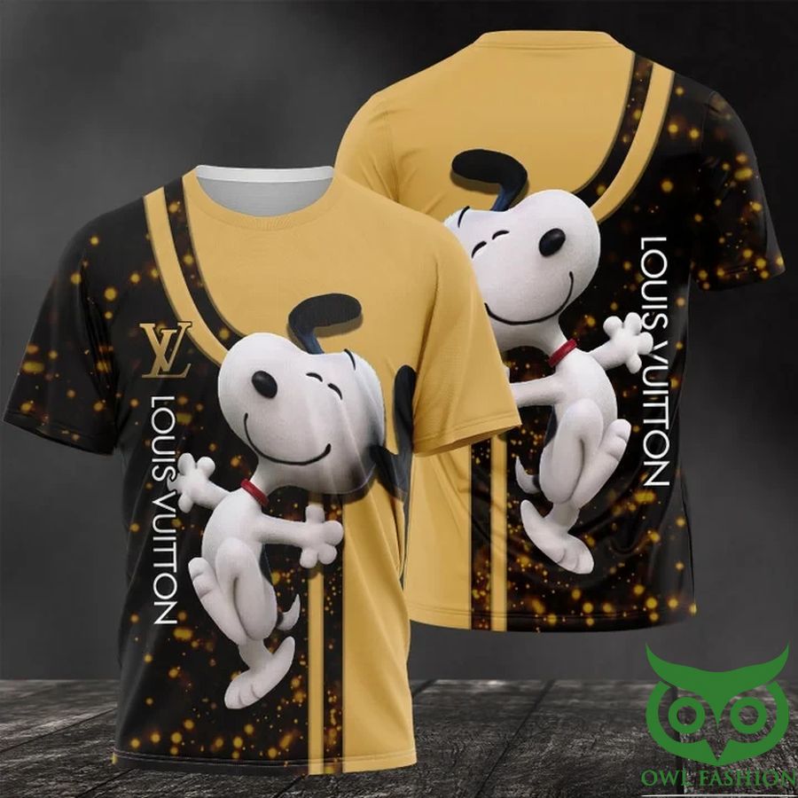Louis Vuitton Snoopy Dog Yellow Black US T-Shirt