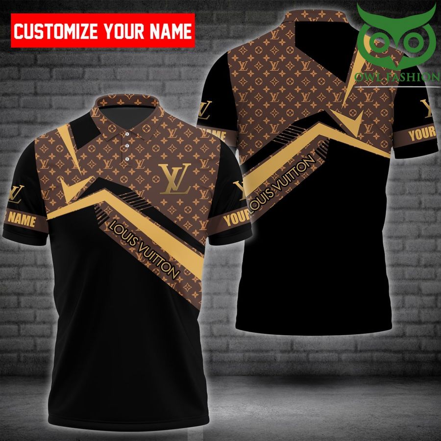 4 Personalized name Louis Vuitton logo blocks Polo Shirt US